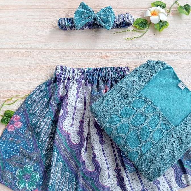 Harga Miring Kebaya Bayi Kinan Untuk Tedhak Siten / Kebaya Anak / Kebaya Anak Warna Biru Wardah