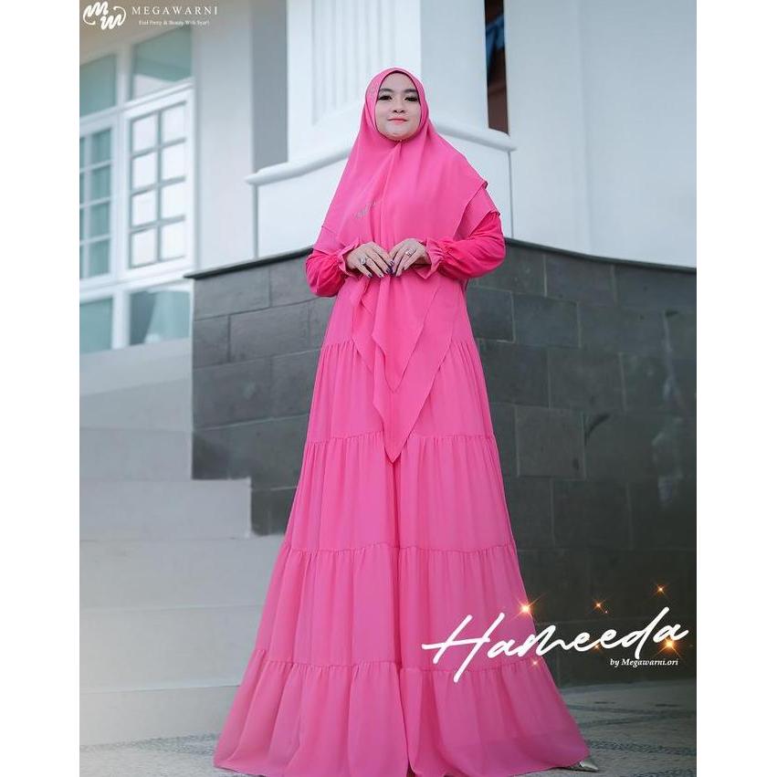 HAMEEDA GAMIS SYAR'I SET HIJAB CERUTY BY MEGAWARNI