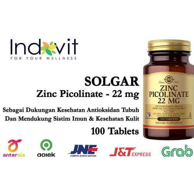 Solgar Zinc Picolinate 100 Tablet Ori USA Vit Zinc Picolinate