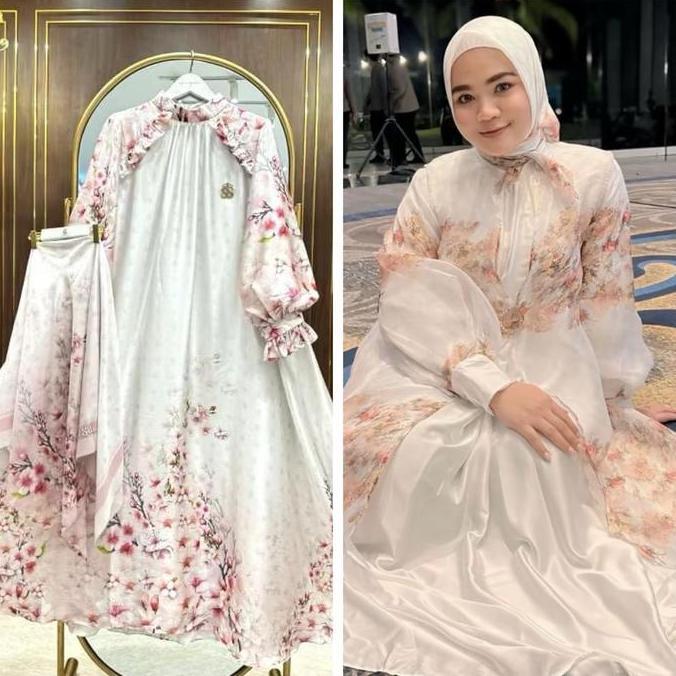SALE Shellasaukia Dress Umroh Terbaru Set Hijab BoNuS KcamataGamis Mewah Bagus