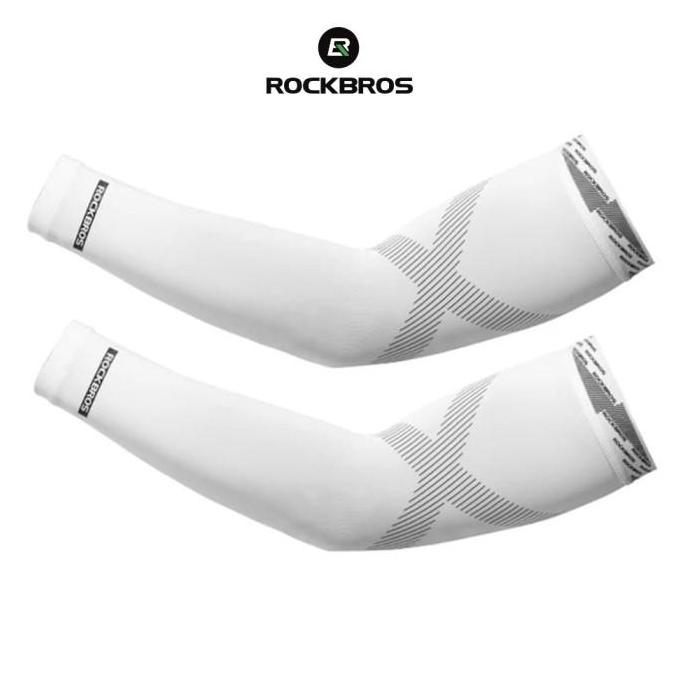 ROCKBROS XT022 Arm Sleeve - Manset Kaos Tangan Lari Sepeda - WHITE