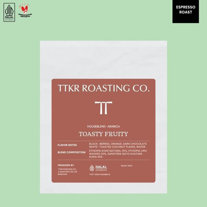 Toasty Fruity - House Blend Arabica Espresso Roast (Biji Kopi/Roasted Beans)