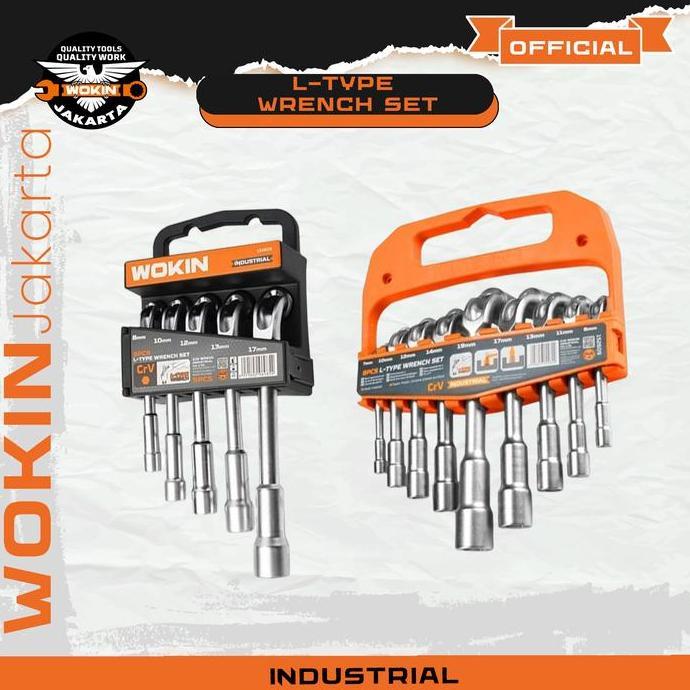 Kunci Sock L Wokin 5Pcs | Kunci Sok Wokin Tipe L 9Pcs | 5 Pcs L-Type Wrench Set Wokin | Kunci Socket