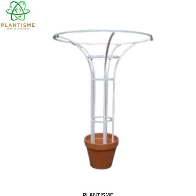 Rambatan Tanaman Wrelle Tower Planter Pergola Besi Media Tanam Rambatan Vertikal Penyangga Kokoh Sty