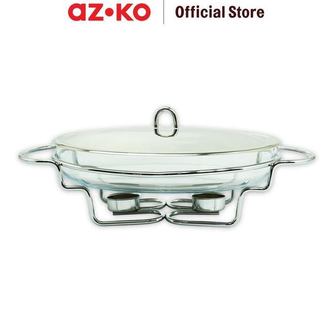 TERLARIS - DELICIA 3 LTR PYREX PENGHANGAT MAKANAN OVAL