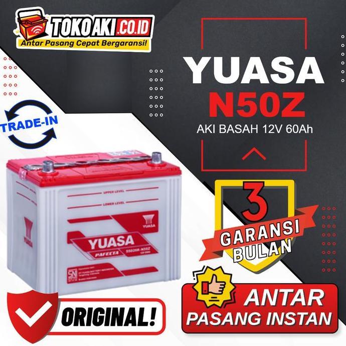 BEBAS ONGKIR - Aki Toyota Crown 2003-2018 - Yuasa Pafecta N50Z - 60Ah
