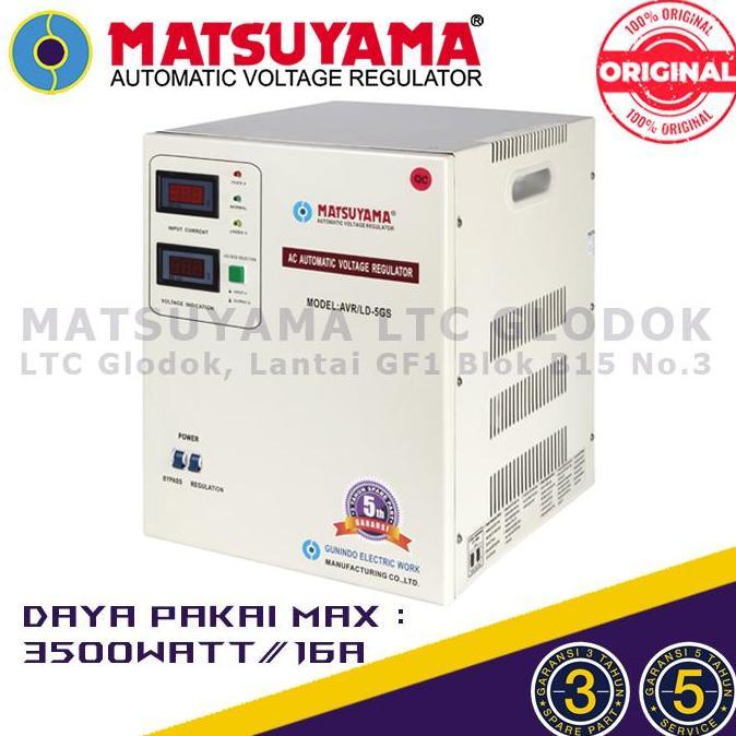 Stabilizer Listrik Stavolt Voltage Regulator Matsuyama 5000 Watt Kualitas Terbaik Harga Termurah
