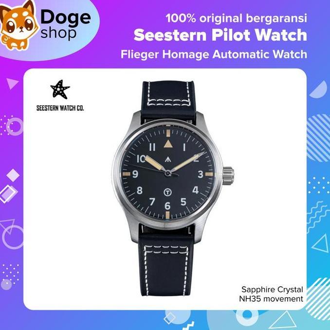 Seestern Pilot Watch Flieger Automatic Watch NH35 Japan Movement Mark XI Homage terlaris