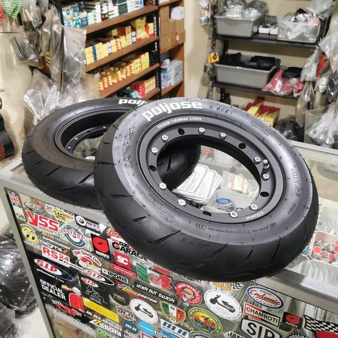 VelgTubeless VespaRing10Modular Gscooter BlacksetBan Adx moto Poljose S205 Sport Touring Ring 10 siz