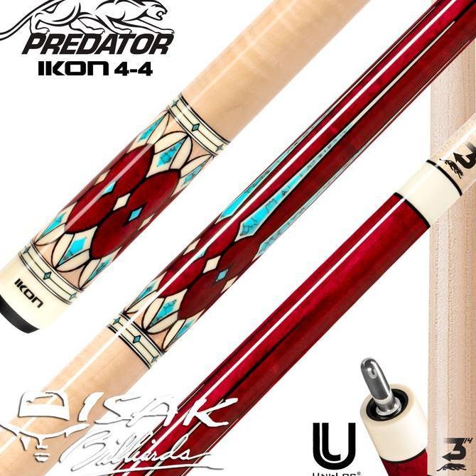 Predator IKON4-4 Uniloc low Deflection Billiard Cue Stick Stik Biliar