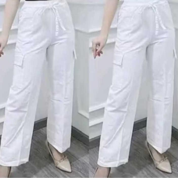 PREMIUM KULOT CARGO PREMIUM JUMBO CELANA KARGO WANITA IMPORT HITAM OLAHRAGA KERJA NARA CARGO PAN