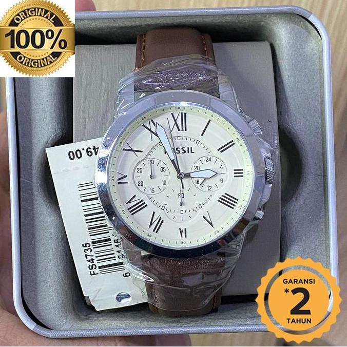 Jam Tangan FS 4735 Brown Leather Original Men terlaris