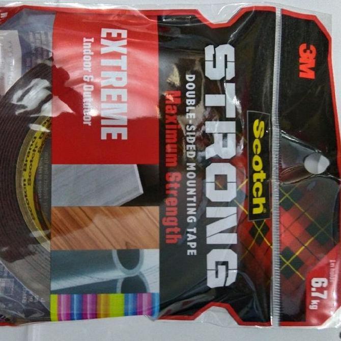Double Tape 3 M Extreme 414-M19 19mmx4meter Lem bolak balik Outdoor Mounting Lem super kuat