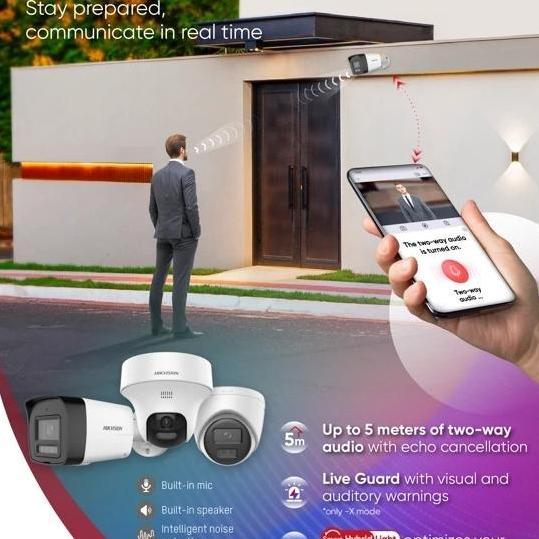 Scurycam- Ds-2Ce70D0T-Ptlts Hikvision 2Mp Two Way Audio Pan Tilt Camera Hybrid Light Cctv Kamera Ana