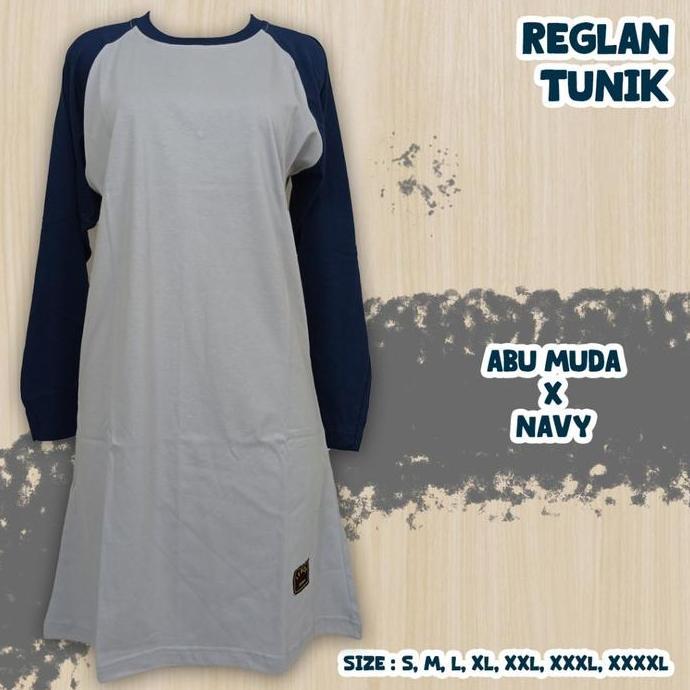 ready stock S-XXXL Kaos Polos Tunik Reglan Muslimah Syari/Baju Olah Raga Size Sampai Jumbo S-XXXL