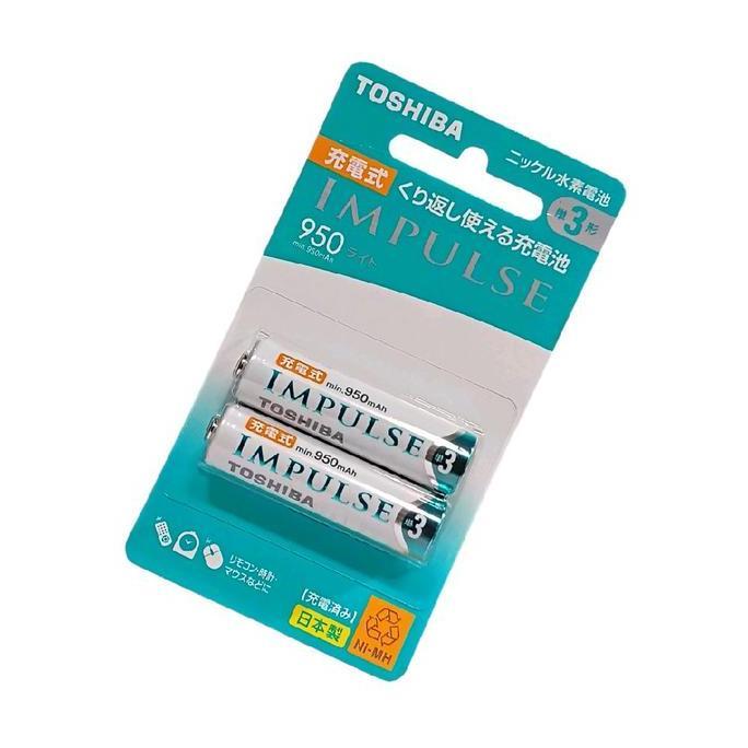 TOSHIBA IMPULSE AA 950MAH NI-MH 1,2V / BATERAI IMPULSE TOSHIBA AA 950MAH BP2