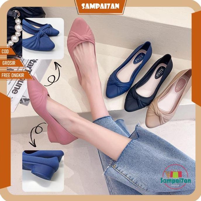 Bergaransi Sepatu Pansus Wanita Wedges Terbaru Low Heels Jelly Import Korea Hak Tahu Acara Formal Sp