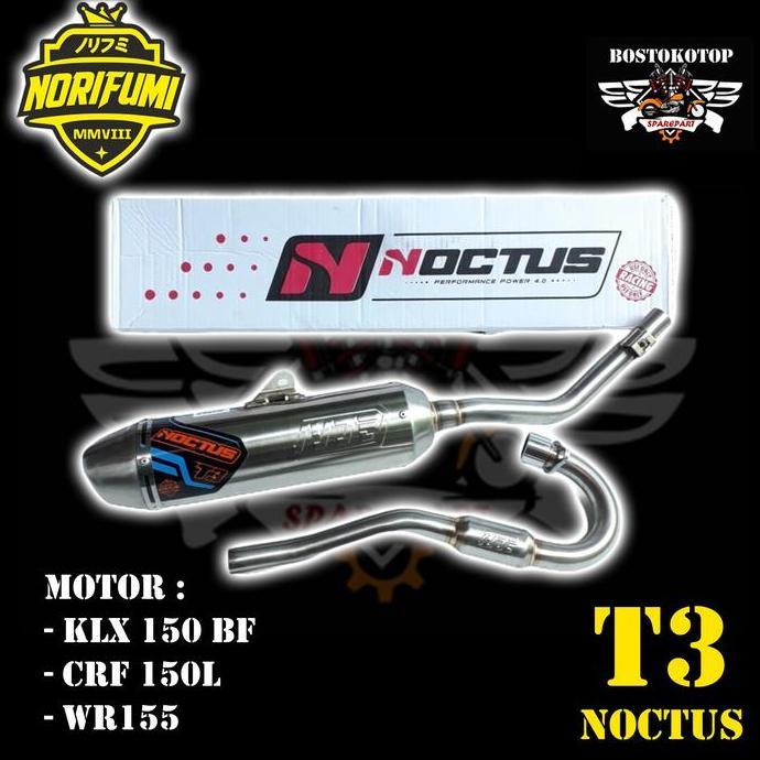 Promo Norifumi Knalpot Trabass Tipe Noctus T3 KLX 150 BF CRF 150L WR155 Ori Diskon