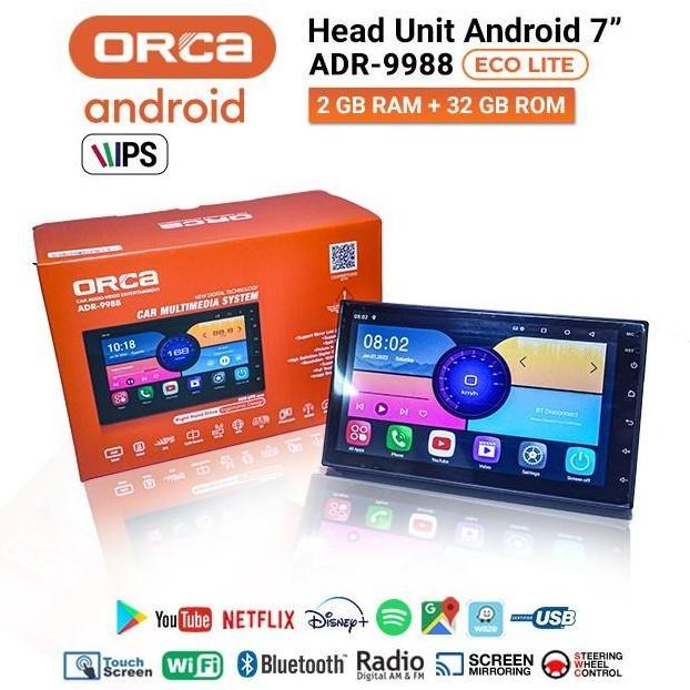 Head Unit Android Orca Eco Lite 7 Inch - Orca Adr 9988 7Inch 2/32 - Orca Eco 7 Inch 2/32 Harga Spesi