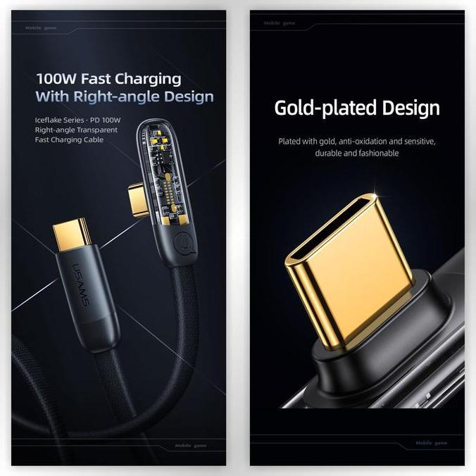 Promo Usams Iceflake Kabel Data Gaming Type C To Type C Pd 100W