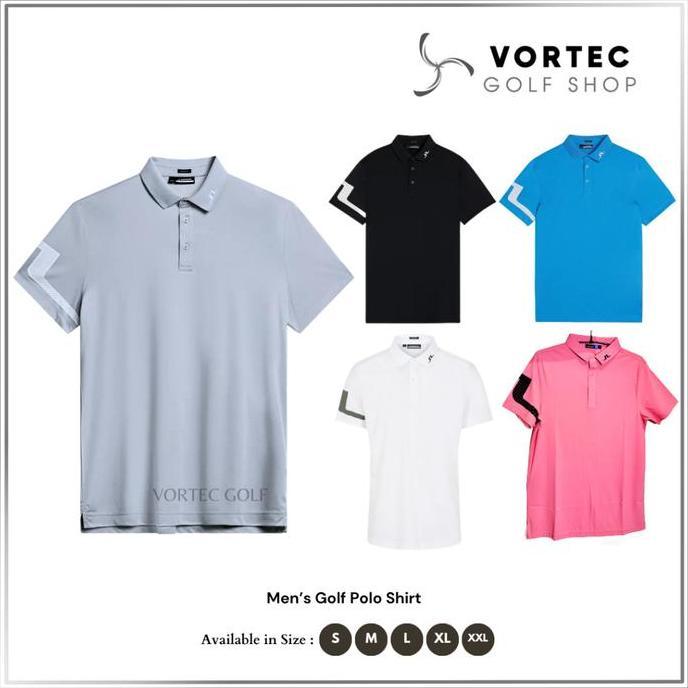 JL Men Golf Polo Shirt- Kaos Olahraga Golf Tennis Lari Paddle Best Seller