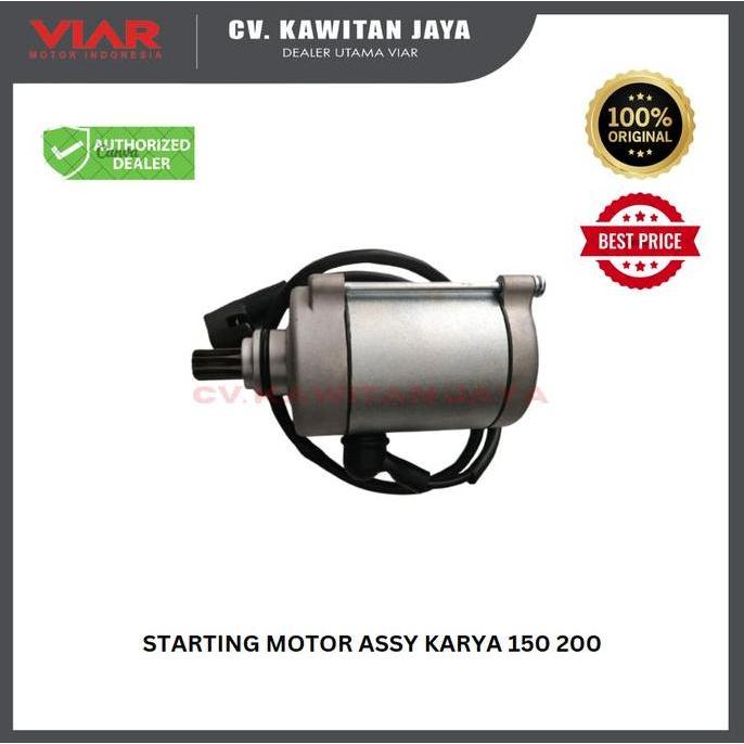 Promo DINAMO STARTER VIAR KARYA 150 200 | STARTING MOTOR ASSY VIAR KARYA Diskon