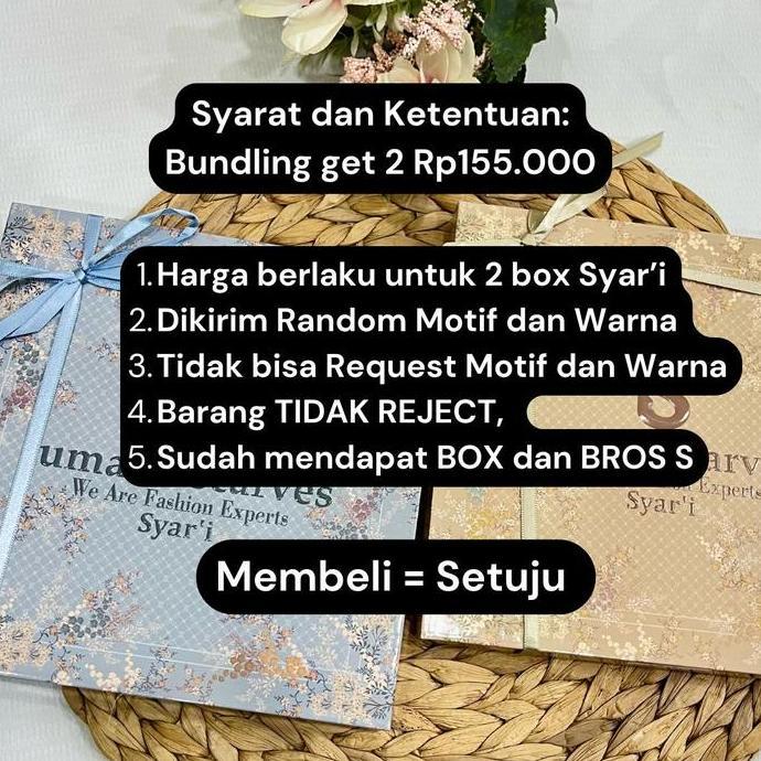 Umama Scarves - PAKET BUNDLING UMAMA MOTIF BOX + UMAMA POLOS BOX (RANDOM)