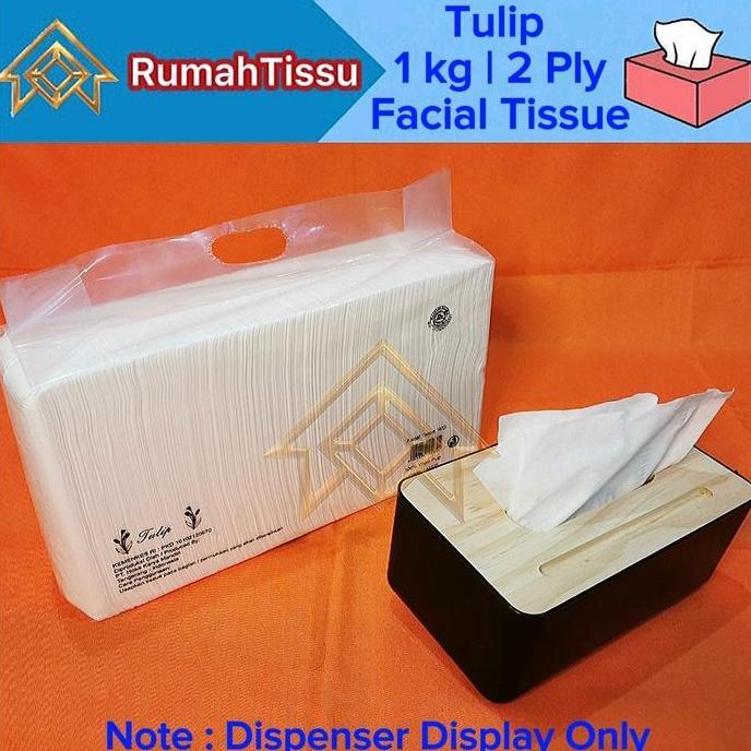 Bisakirim- Tisu Tulip Facial Tissue 1 Kg 2 Ply Tisu Wajah 1000 Gram 2 Ply Murah Grosir Promo