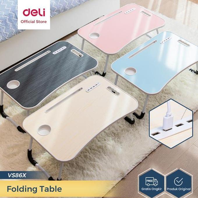 TERMURAH - Deli x Vusign Folding Table / Meja Laptop Lipat VS861/VS862/VS860/VS864 Computer Furnitur