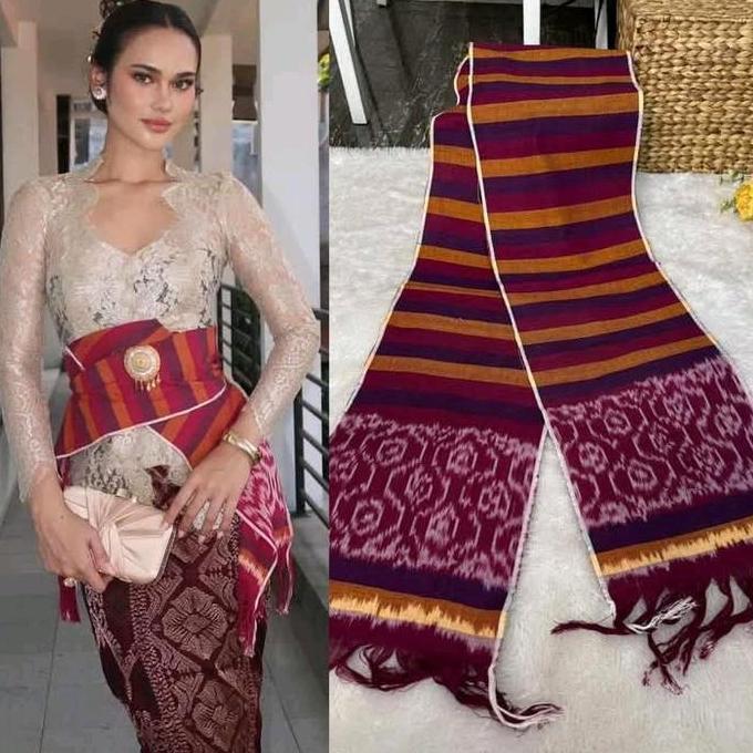 Selendang Bali Semi Gringsing Peplendoan Topi Syal Original