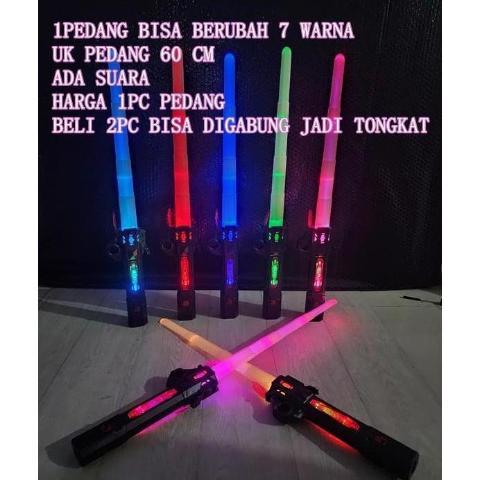 MAINAN PEDANG LASER LED SWORD PEDANG SABER 7 WARNA