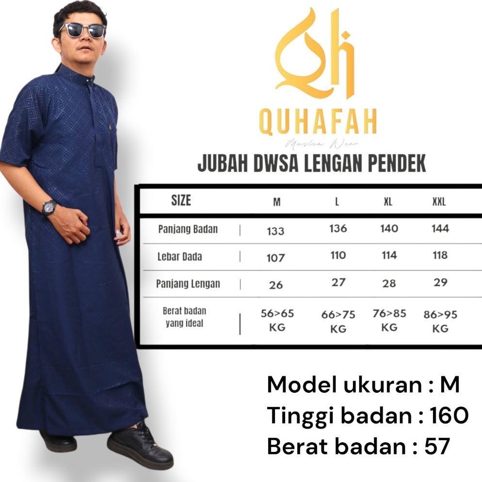 BEST SALE Jubah Gamis Pria Terbaru AL Majid || Jubah katun emboss premium lengan pendek || Jubah kok