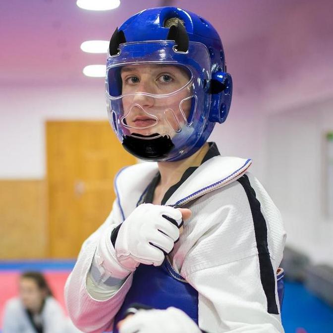 Kaca Helm Taekwondo Pelindung Kaca Headguard F Mask Taekwondo Pelindung Helm Taekwondo