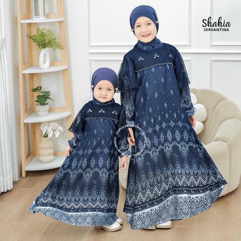 Shahia Servantina - Caroline Dress Gamis Anak Perempuan Couple Mom & Kids