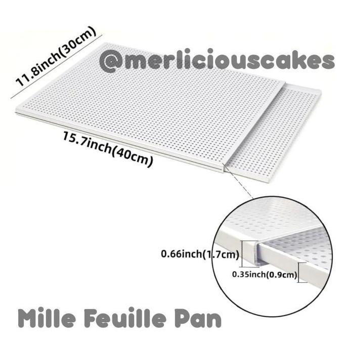 TERBARU - Loyang Mille Feuille Pan 30 x 40 cm Perforated Pan Puff Pastry Baking Pan