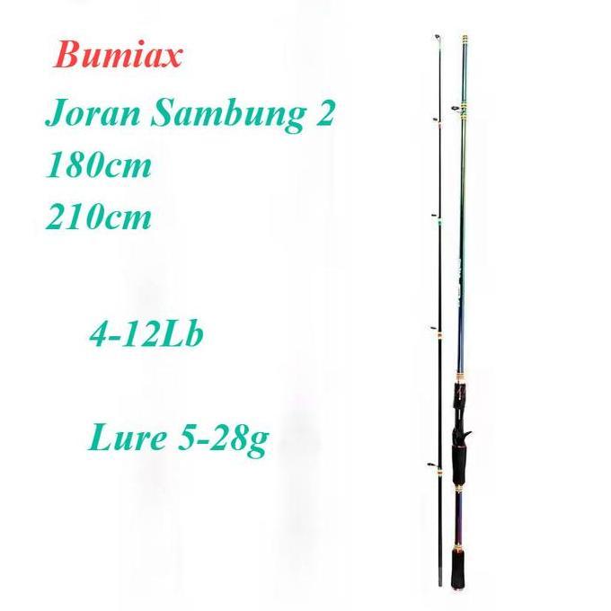 Joran Pancing 4-12LB 180-210cm Joran  Sambung 2 Carbon Fiber Joran Spinning UL Joran BC