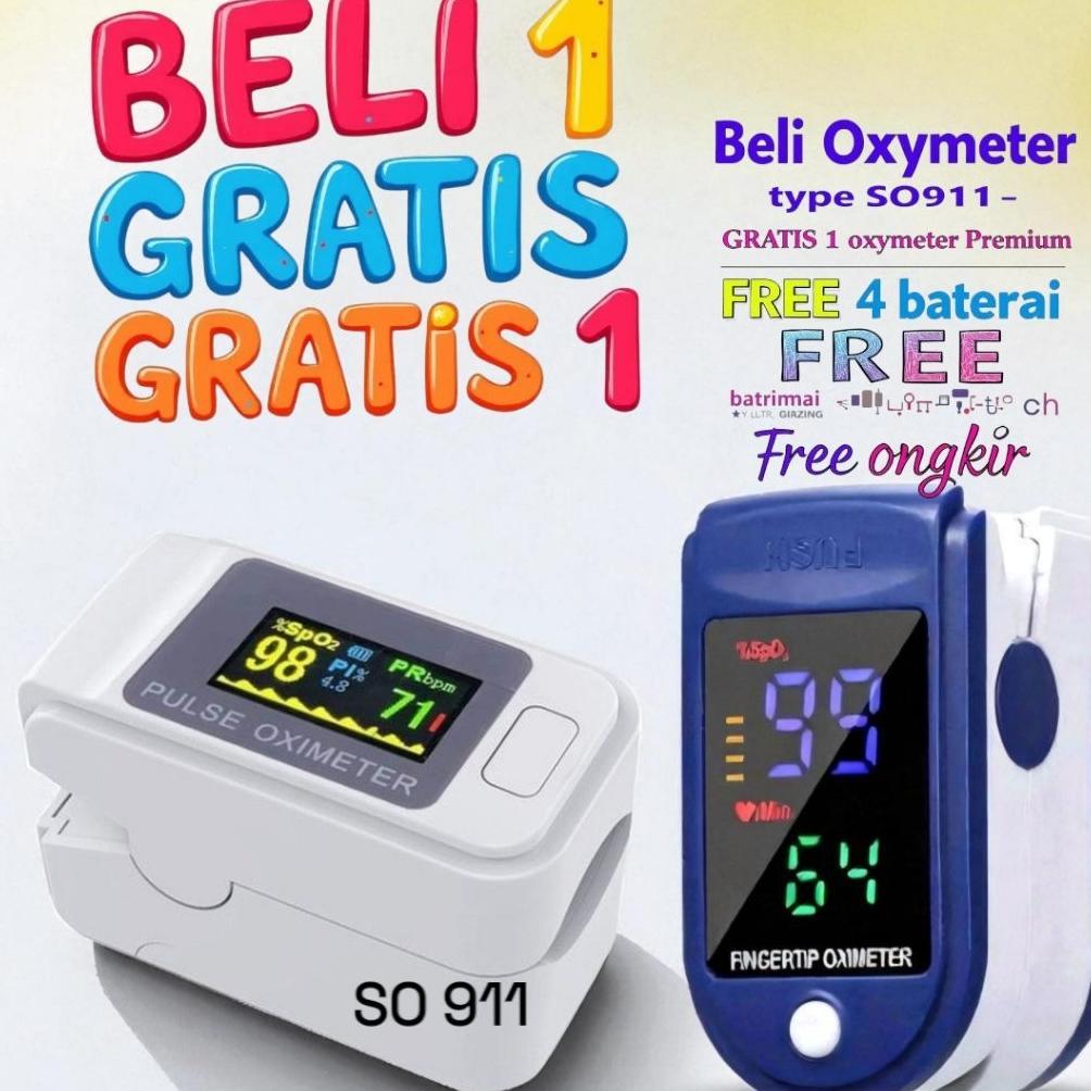 (BELI 1 free 1) Oxymeter SO 911 SO911/ A2 /easy Count + 1 Premium oximeter Original Pulse fingertip 