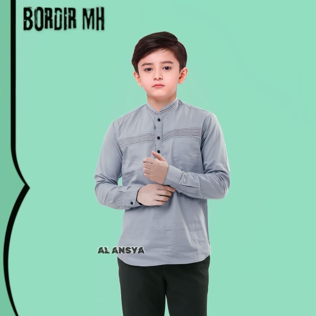 TERLARIS Baju Koko Anak Laki Laki Lengan Panjang Kemko MH Anak Laki Laki Umur 5-14 Tahun