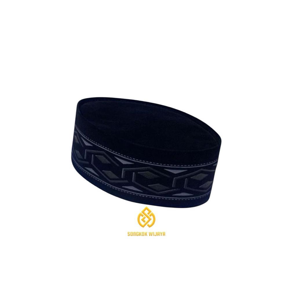 Sale Peci Hitam Motif 3D Tinggi 9cm Songkok Peci Kopiah Hitam Fashion Muslim Anak Dan Dewasa Nyaman