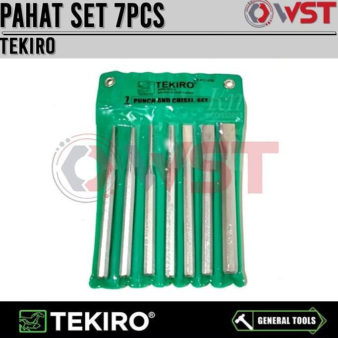 Promo Tekiro Pahat Set 7pcs / Pahat Beton Besi / Alat ukir / Punch & Chisel Diskon