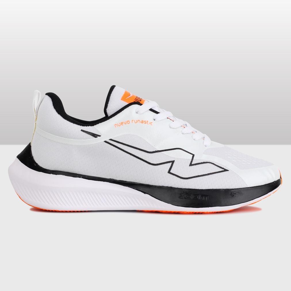 BestPromo Nuevo - Sepatu Lari Pria Sneakers Olahraga Running Jogging Nuevo Runastic Putih Hitam Ring