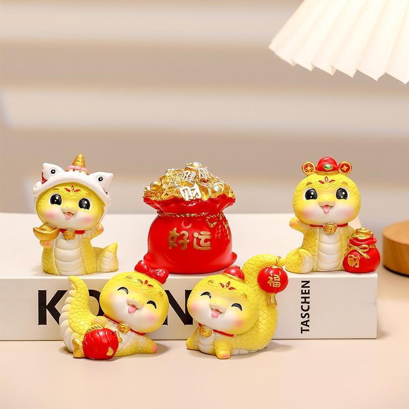 Pajangan Imlek Dekorasi Imlek Pajangan Rezeki 2025 Imlek Cny 2025 Ornamen Ular Pajangan Meja Pajanga