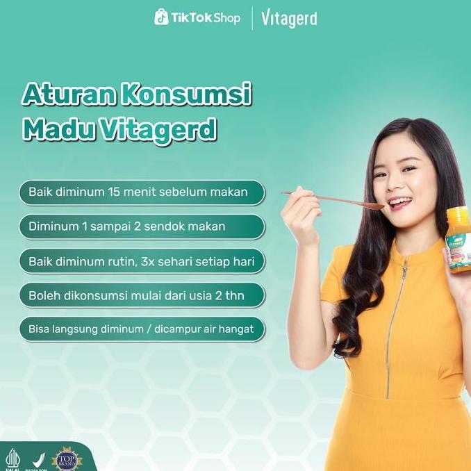 Grildd- Madu Vitagerd - Herbal Alami Membantu Masalah Gerd Anxiety (Sering Cemas & Insomnia), Asam L