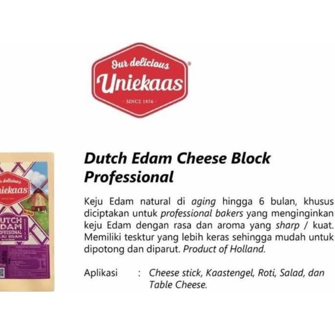 Milkwiol- Keju Block Edam Professional 1 Kg - Uniekaas