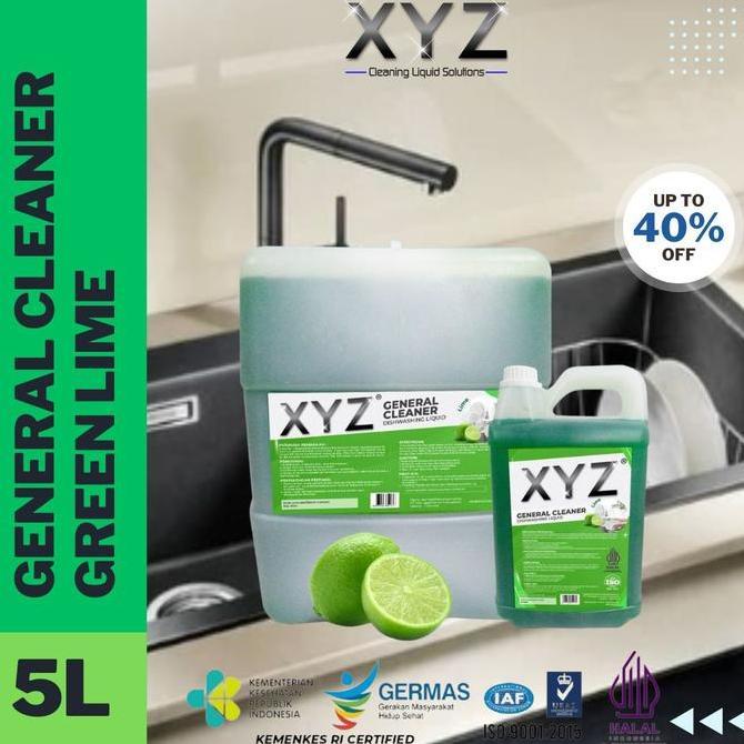 XYZ General Cleaner Green Lime/ DISHWASING / PEMBERSIH UMUM 5L 20L