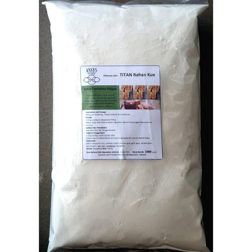 [CAQUEEN] ANSYS Bahan Tambahan Untuk Pelembut Kue dan Roti Kemasan Repack 1000 Gram