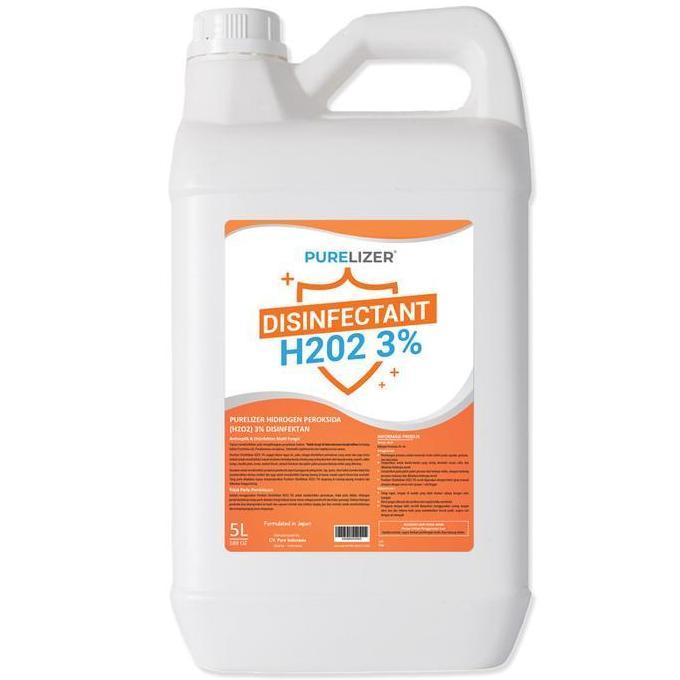 [NEW] PURELIZER DISINFECTANT H2O2 3% 5 LITER DISINFEKTAN FOOD GRADE 5L