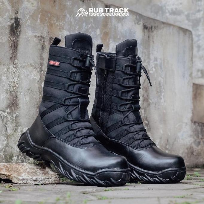 Aman- Rubtrack - Sepatu Pdl Rubtrack Ninja Jaguar Sepatu Safety Ujung Besi Pria Kulit