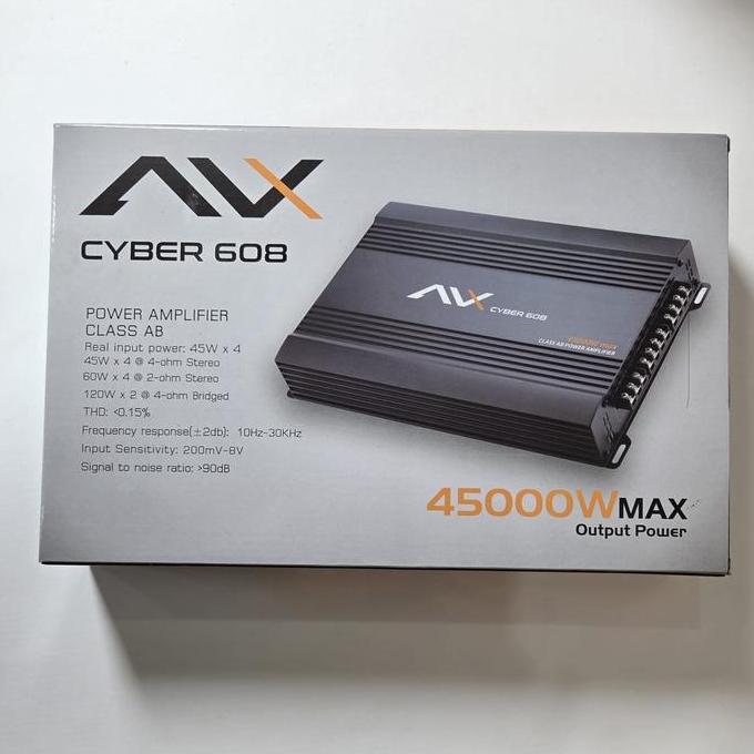 AVX Power Amplifier CYBER-608 45000Watt 4 Channel Mosfet Bass Jedag-jedug & Treble Tajam Subwoofer &