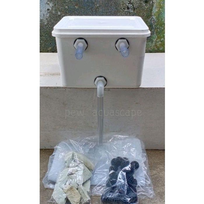 ember filter kolam ikan aquarium lengkap media filter